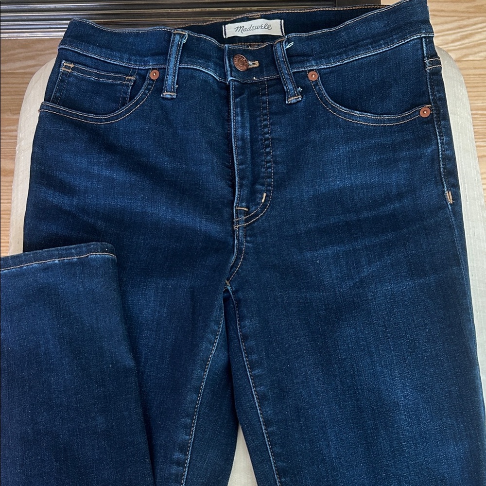Madewell Barely Worn High Rise Skinny Dark Indigo Jeans